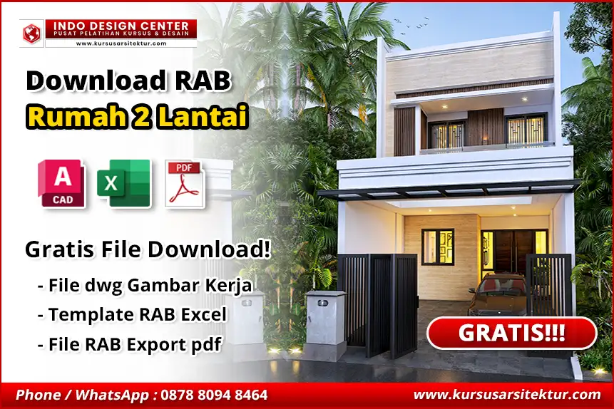 Download File RAB Rumah 2 Lantai Kode 02 - Kursus Desain Arsitektur ...
